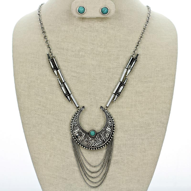 Fashion Crescent Necklace Set