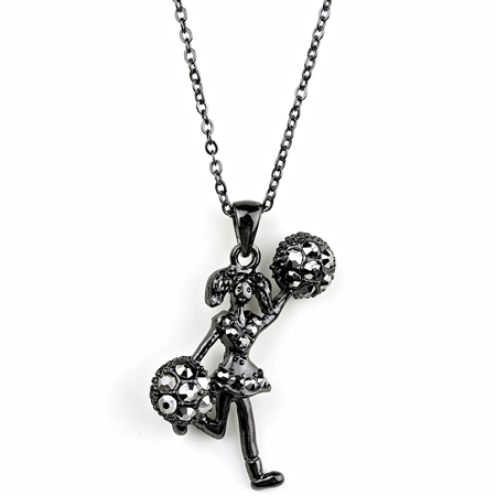 Sports Theme "Cheer Leader" Pendant Necklace