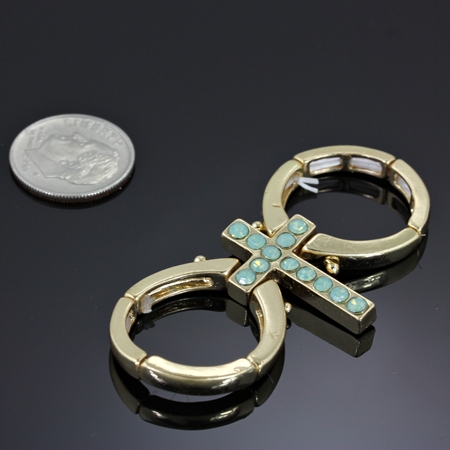 Cross Rhinestone Stretch Ring