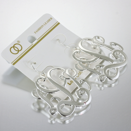 Monogram/Inital "L" Fish Hook Earring