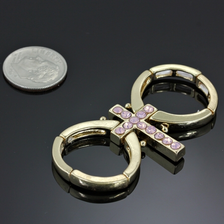 Cross Rhinestone Stretch Ring