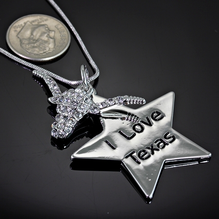 General Western "I Love Texas" Pendant Necklace