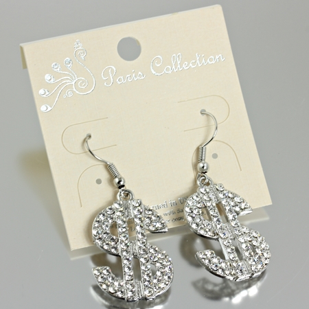 Fashion "Dollar" Fish Hook Earring