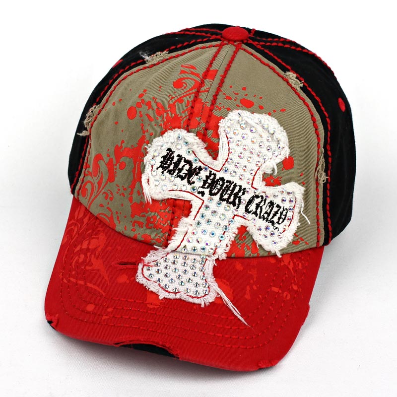 Cross Rhinestone Vintage Cap