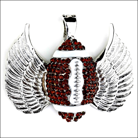 Sports Theme Football w/Wings Pendant