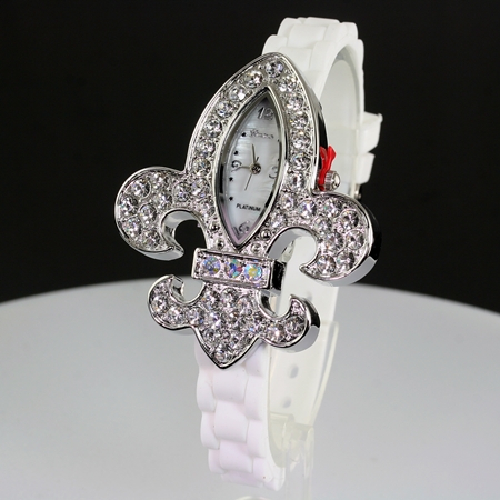 Fleur De Lis Jelly Band Watch