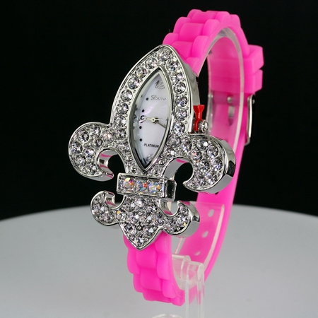Fleur De Lis Jelly Band Watch