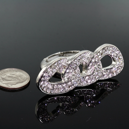 Fashion Rhinestone Stretch Ring