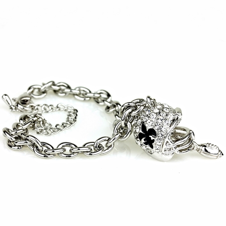 Fleur De Lis Helmet Charm Bracelet