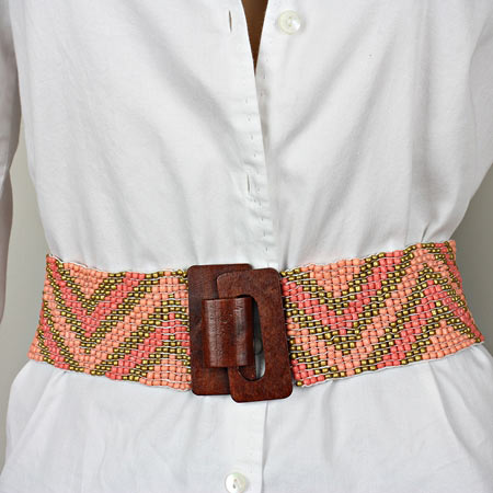 Fashion Wood Buckle Belt
