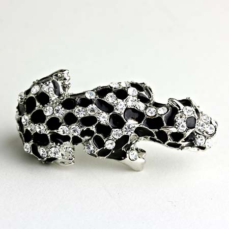 Animal Crystal Leopard Stretch Ring