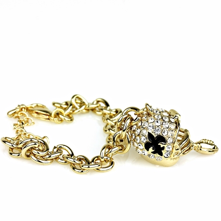 Fleur De Lis Helmet Charm Bracelet
