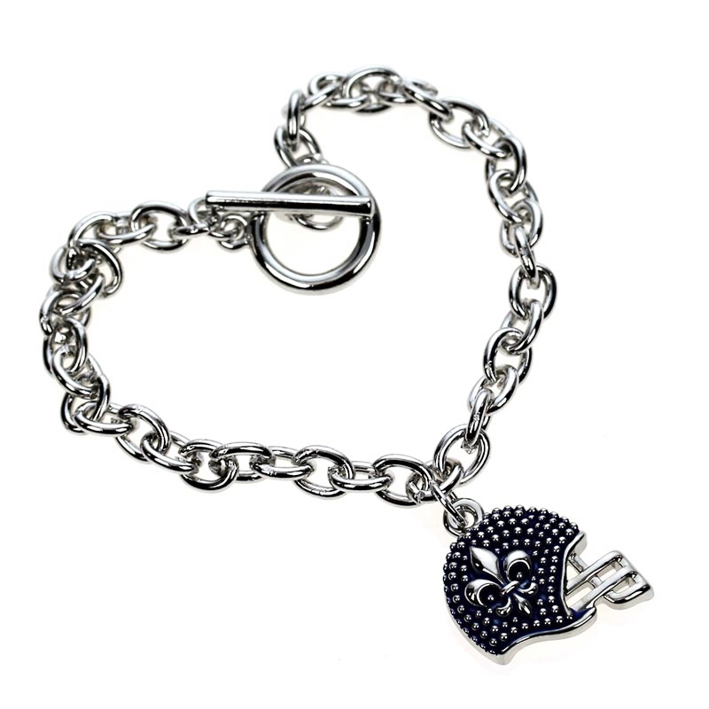 Fleur De Lis Helmet Charm Bracelet