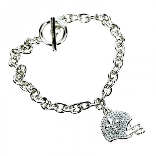 Fleur De Lis Helmet Charm Bracelet