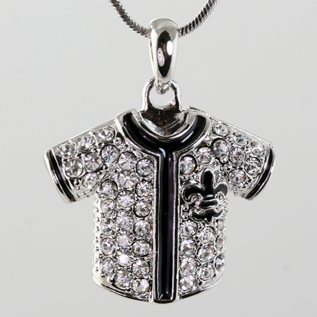 Small Sport Uniform with Fleur De Lis Logo Pendant Necklace
