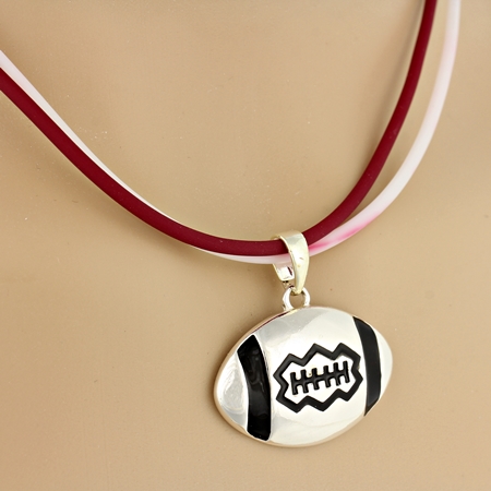 Sports Theme Foot Ball Pendant Necklace
