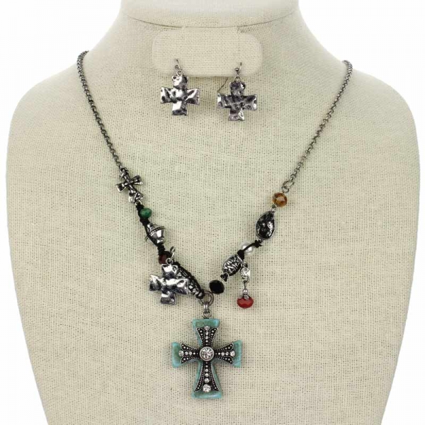 Cross Necklace Set