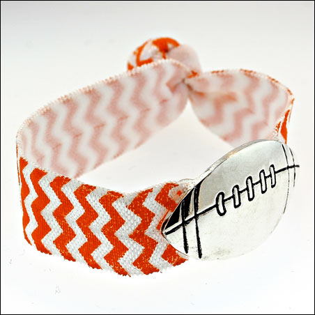 Sports "Football" Band Bracelet/Pony Tails