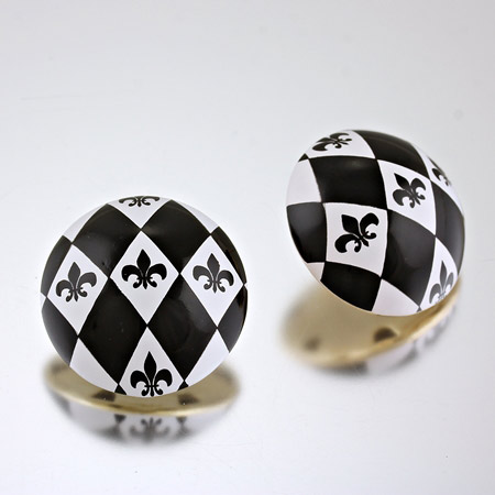 Fleur De Lis Rhinestone Earrings