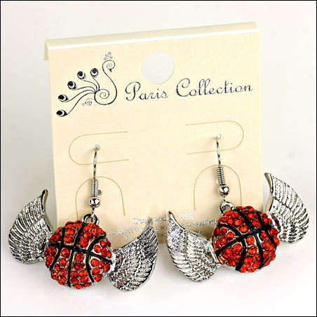Sports "BasketBall" Fish Hook Earrings
