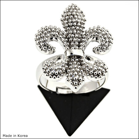 Fleur De Lis Adjustable Ring
