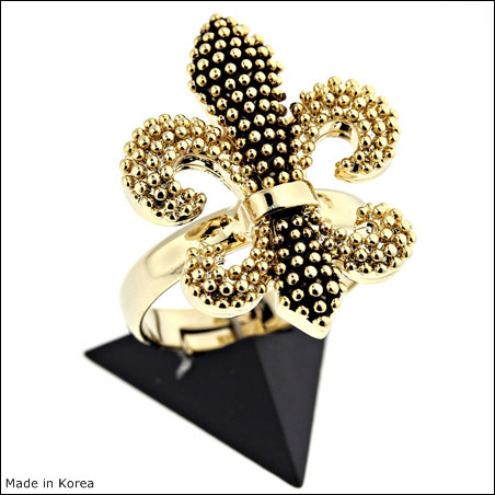 Fleur De Lis Adjustable Ring
