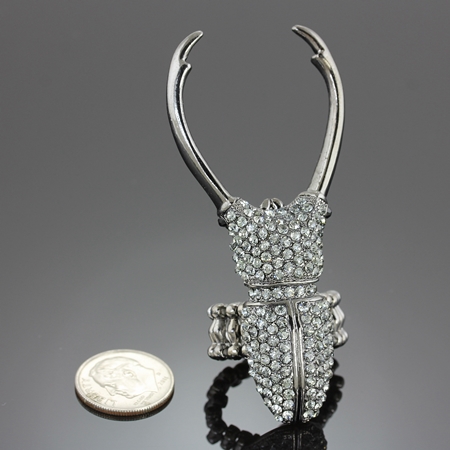 Animal Theme Rhinestone Antler Stretch Ring
