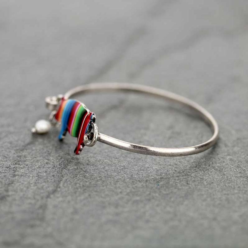 Pig Serape Print Wire Bracelet - Image 2