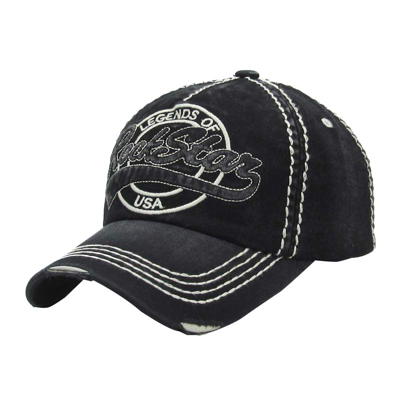 "ROCK STAR" Washed Cotton Vintage Ball Cap