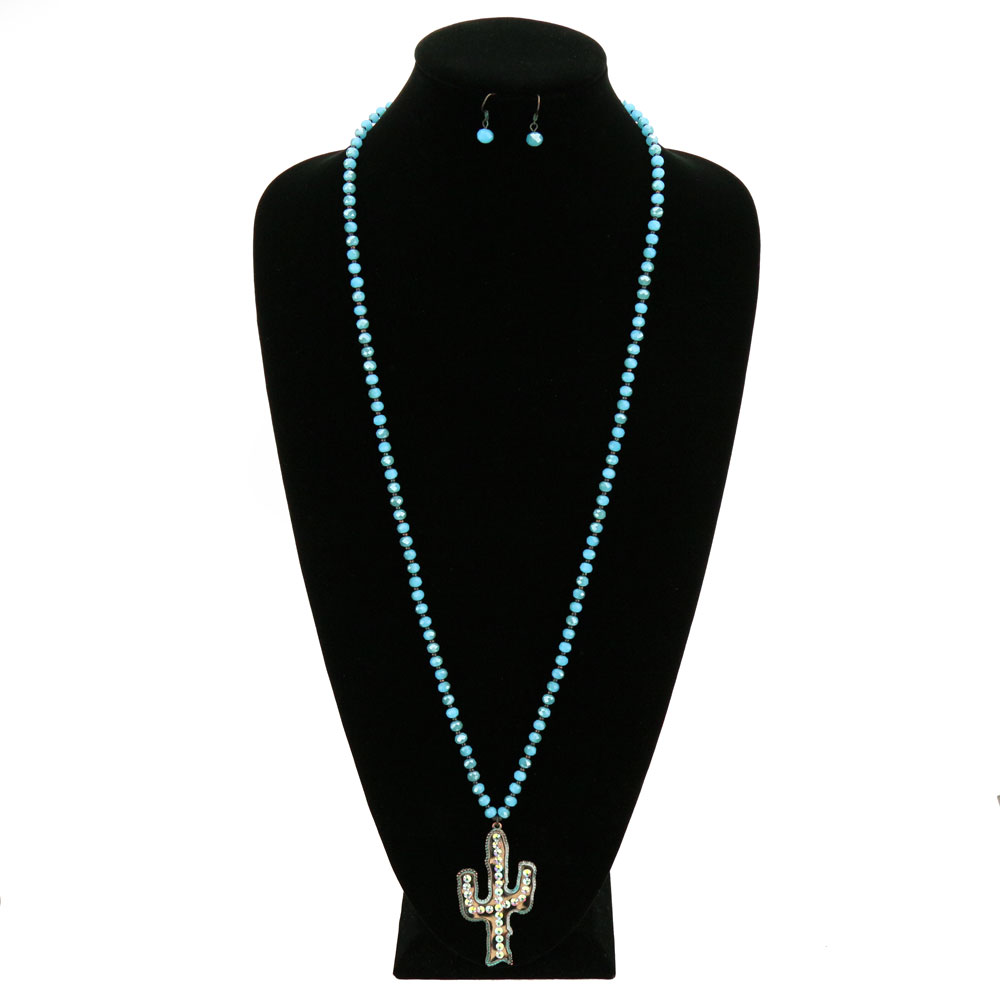 Cactus with Stone Necklace - Image 2