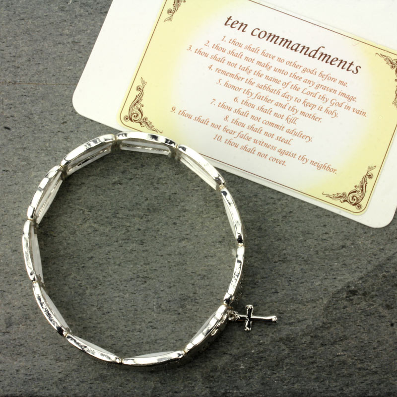 Religious "Ten commandments" Stretch Bracelet - Image 4