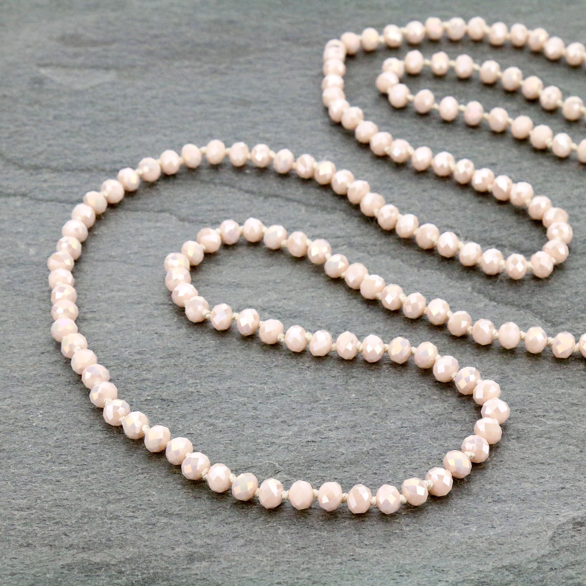 60" Endless Crystal Bead Necklace