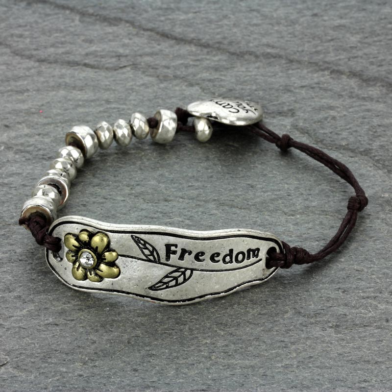 "Freedom" String Closure Bracelet