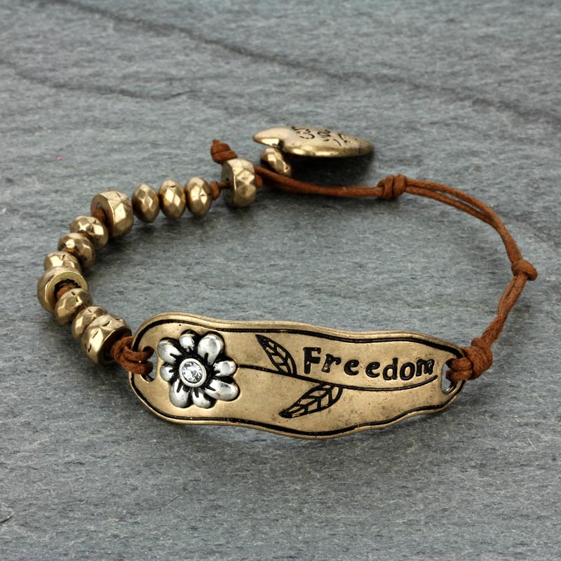 "Freedom" String Closure Bracelet