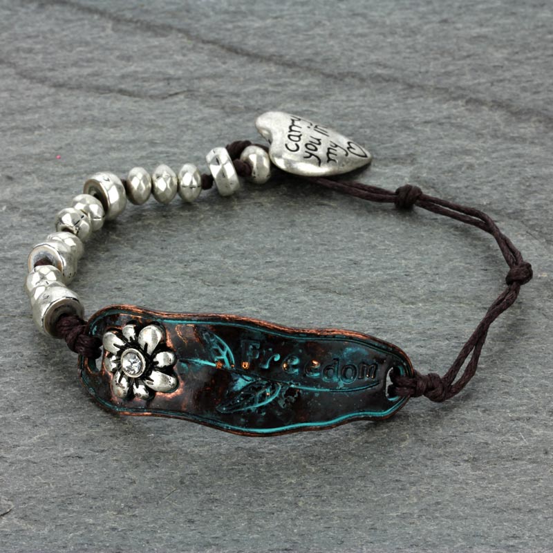 "Freedom" String Closure Bracelet