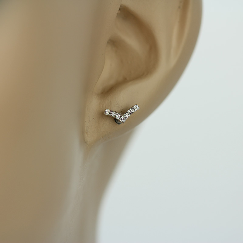Fashion Rhineston Post Earrings
