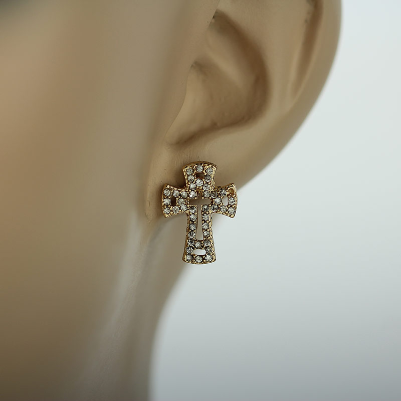 Cross Post Earring
