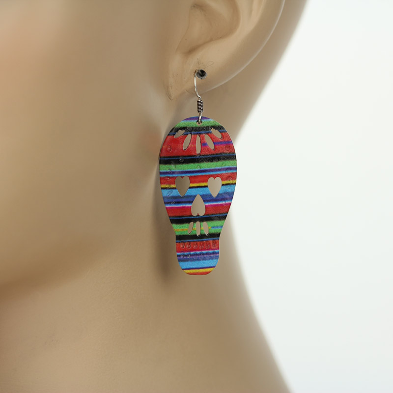 Skull Fish Hook Earrings
