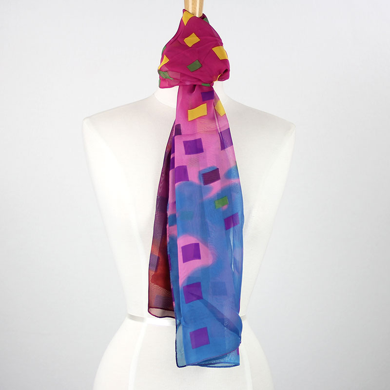 Fashion Colorful Blocks Scarf