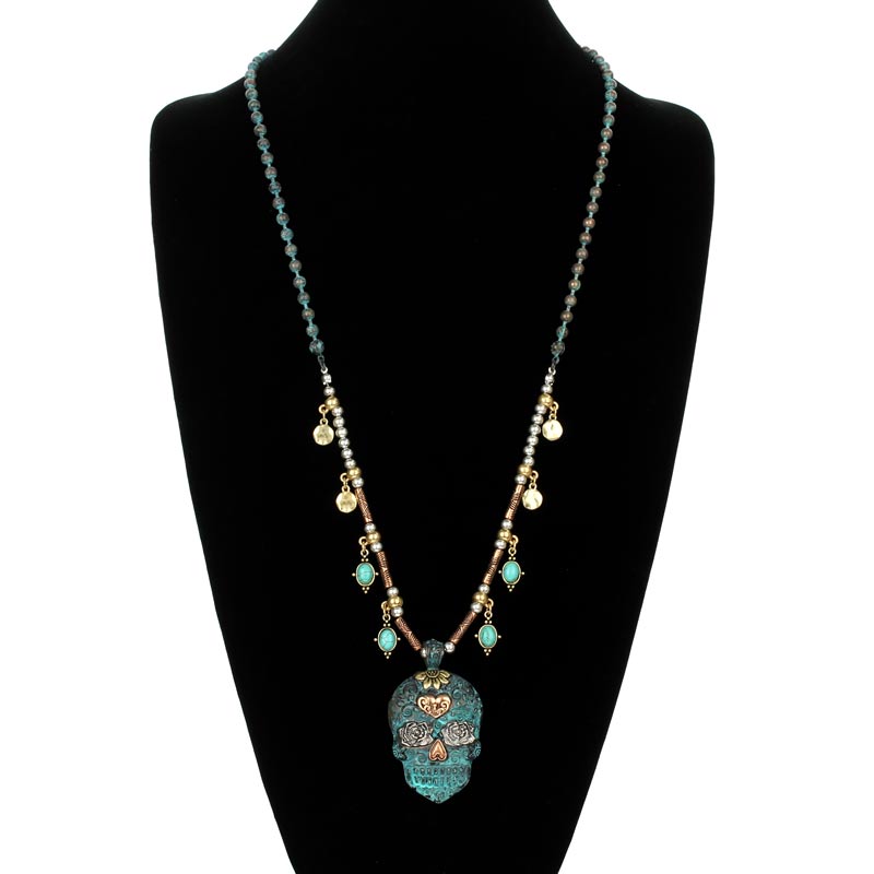 Sugar Skull Long Necklace