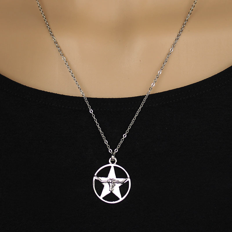 General Western Longhorn Pendant Necklace