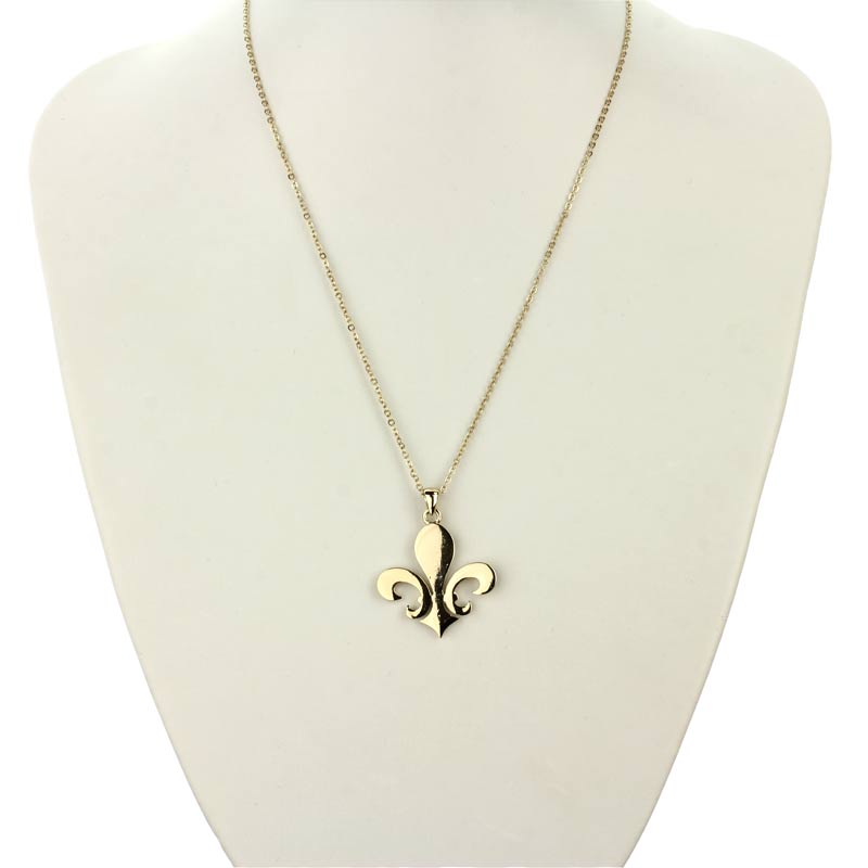 Small Fleur De Lis Pendant Necklace