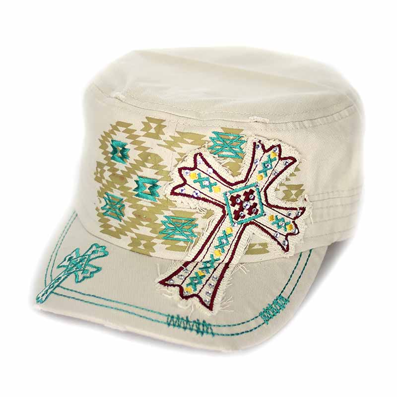 Cross Vintage Rhinestone Cap