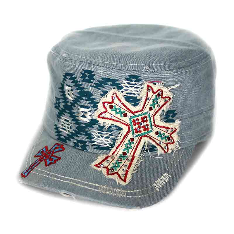 Cross Vintage Rhinestone Cap