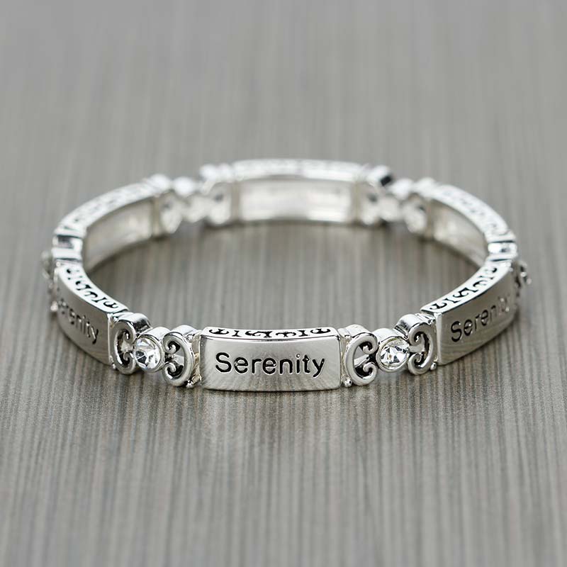 Religious "The Serenity Prayer" Stretch Bracelet - Image 3