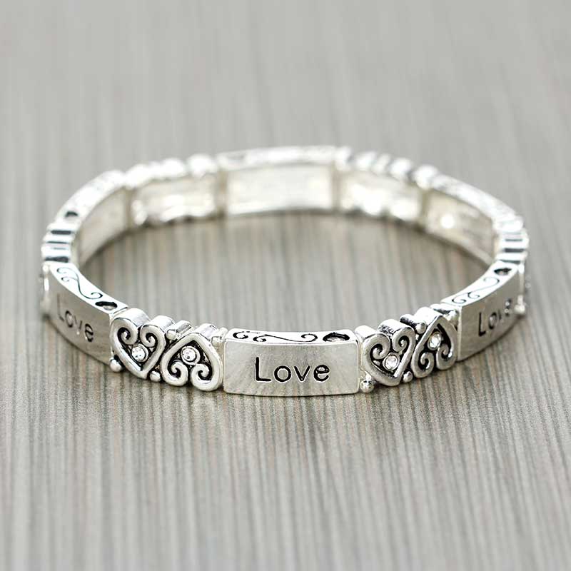 Inspirational "LOVE" Stretch Bracelet - Image 3