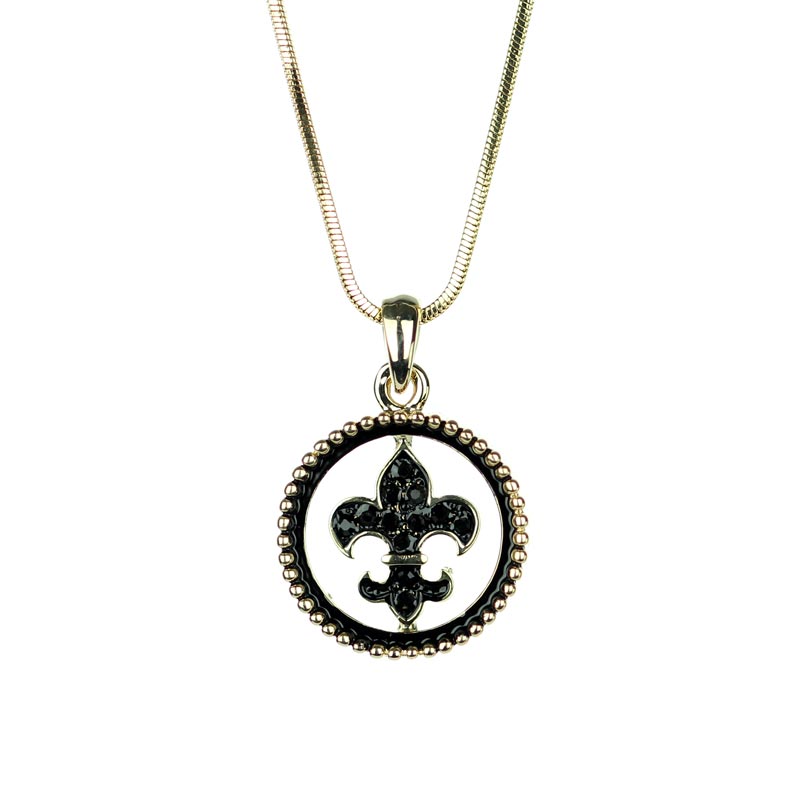 Small Size Fleur De Lis Pendant Necklace
