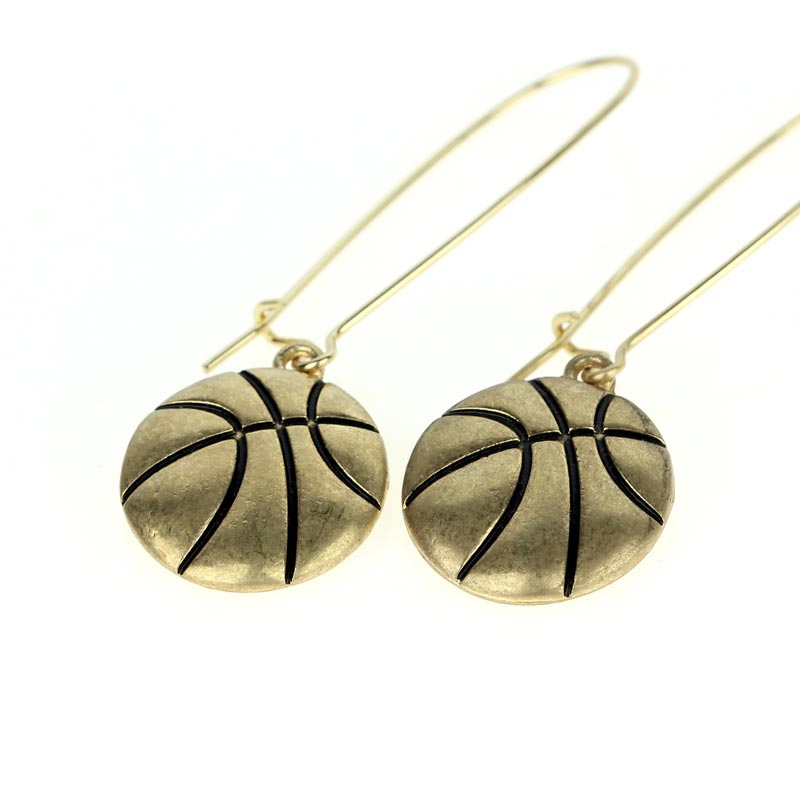 Sports "Basketball" Fish Hook Earrings