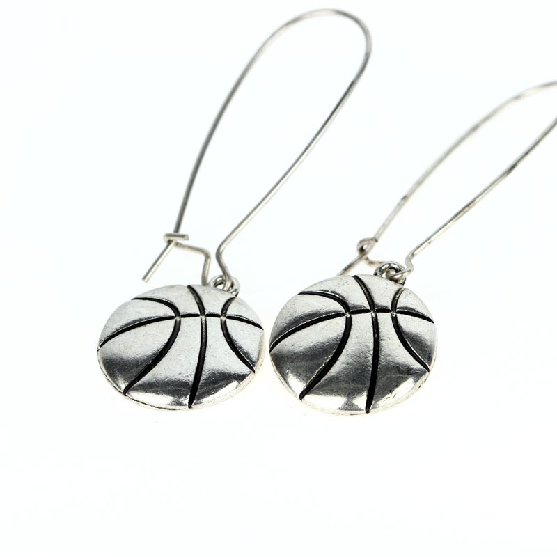 Sports "Basketball" Fish Hook Earrings