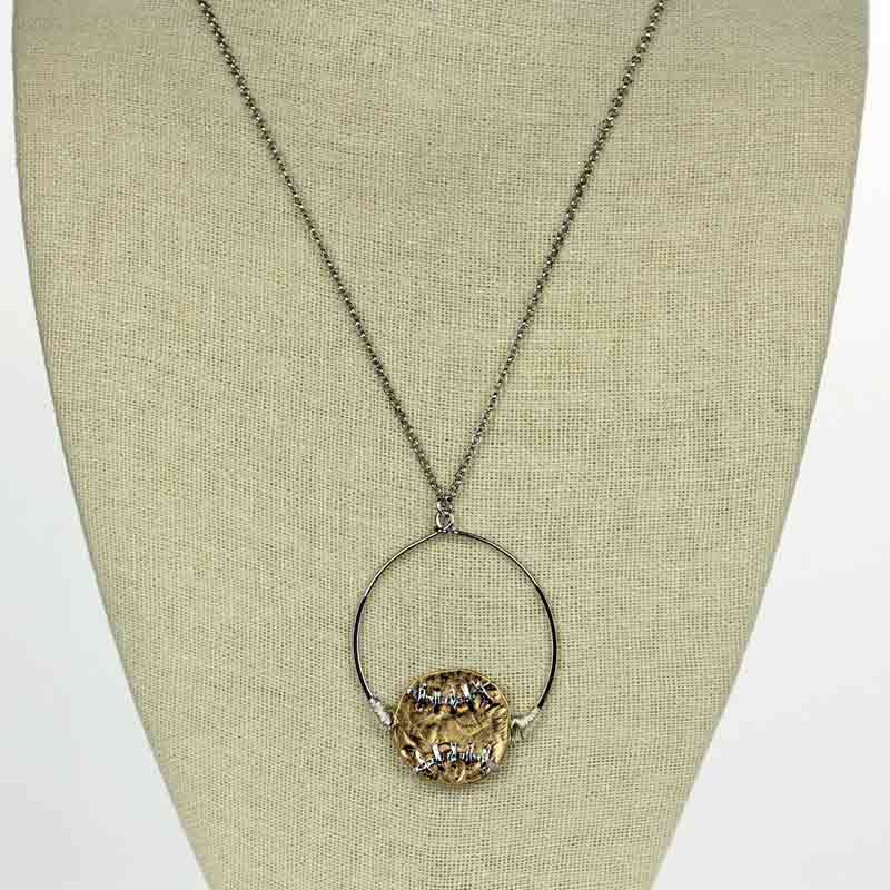 Sports Theme "Softball" Pendant Necklace